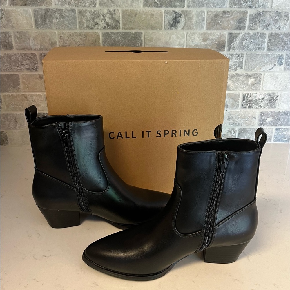 Call It Spring Women's Black Ankle Boots